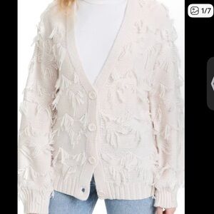 525 America Cardigan with Fringe Accents